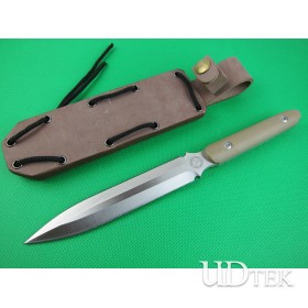 Hot Selling Double Blade Combat Knife Fighting Knife Defence Tools with G10 Handle UDTEK01414 
